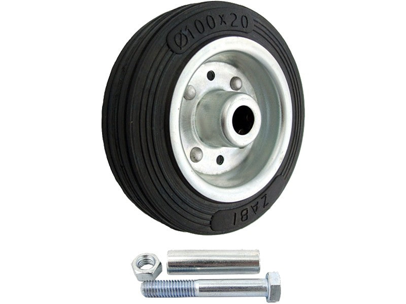 KOŁO fi 100mm METALOWO-GUMOWE - 11