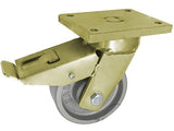 Koło ŻELIWNE fi 125mm SKRĘTNE z HAMULCEM - 25ZH