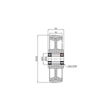 Koło do wózka poliamidowo poliuretanowe ciche fi 150 mm otwór 25 mm - 70BCN/20