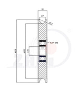 Rolka metalowa 140 mm na linkę ø12 mm CM140/12Ł/20