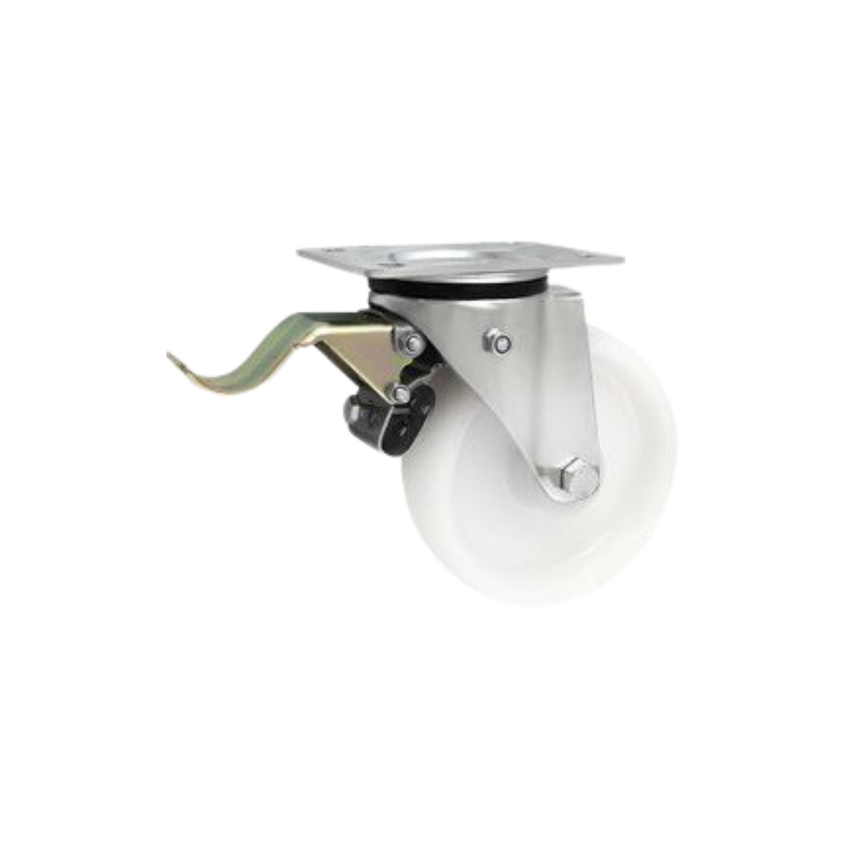 Koło poliamidowe fi 160mm w obudowie skrętnej z hamulcem - 45BH