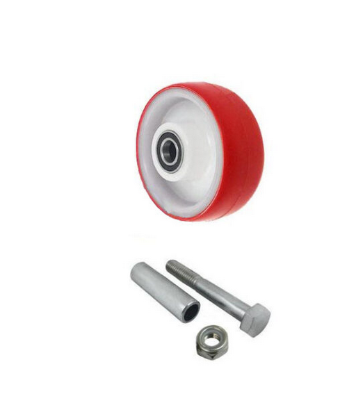 Koło do wózka poliamidowo poliuretanowe ciche fi 80 z zestawem montażowym - 2BCN