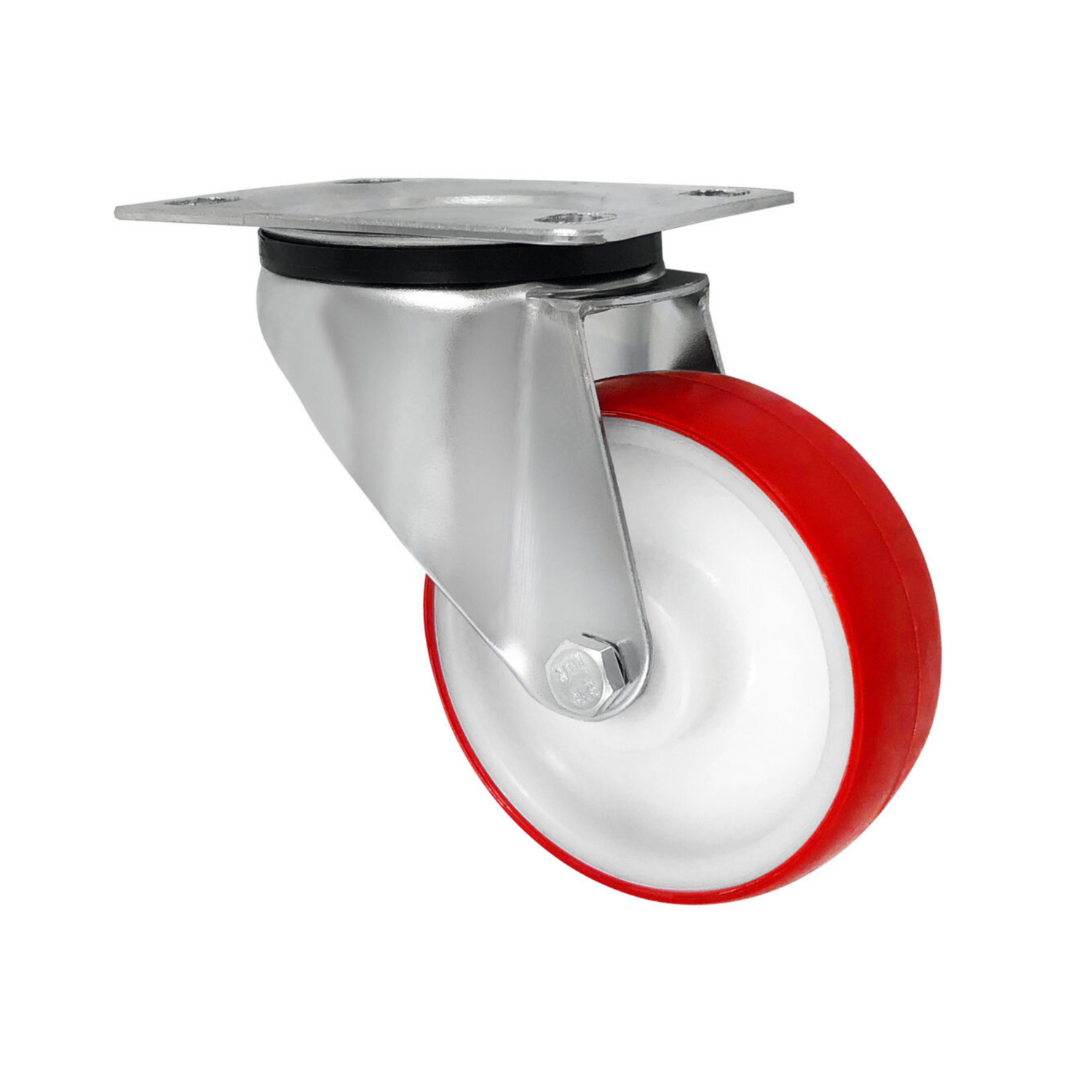 Koło do wózka poliamidowo poliuretanowe fi 160 w obudowie skrętnej łożysko ślizgowe - 42BC9