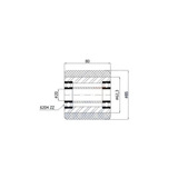 Rolka wózka paletowego aluminiowo-poliuretanowa 85x90mm- RAP-85-90
