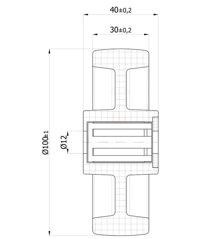 Koło poliamidowe fi 100mm wytrzymałe koło do wózków i maszyn - 10B