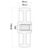 Koło poliamidowe fi 140mm wytrzymałe koło do wózków i maszyn - 30B