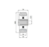 Koło transportowe fi 80mm metalowo gumowe łożysko wałeczkowe otwór 12mm - 1