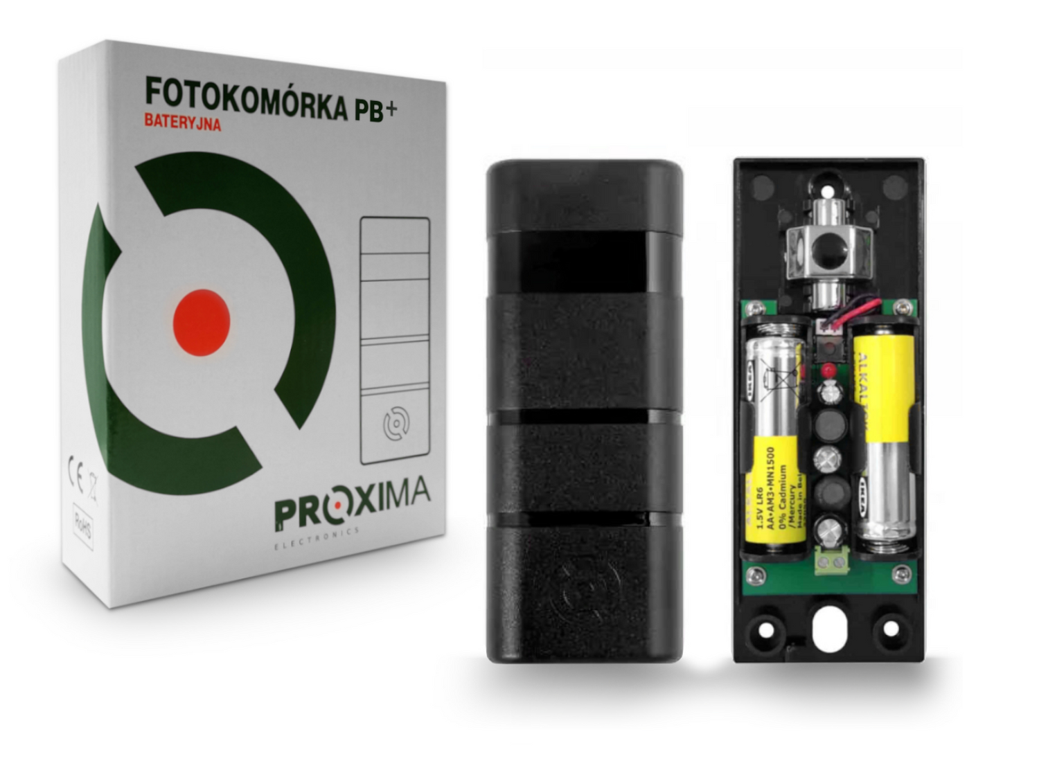 Fotokomórki Proxima PB+ bezprzewodowe na baterię zasięg do 10m