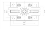 Wózki i rolki do bramy przesuwnej metalowe rolki PSG do 600kg - (PROFIL 80x80x5mm) - 60.00P.80