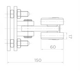 Wózki i rolki do bramy przesuwnej metalowe rolki PSG do 600kg - (PROFIL 70x70x4mm) - 60.00P.70
