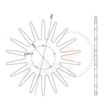 Gwiazda pieląca 401 mm PIELNIK 401-18/83, rysunek techniczny z wymiarami