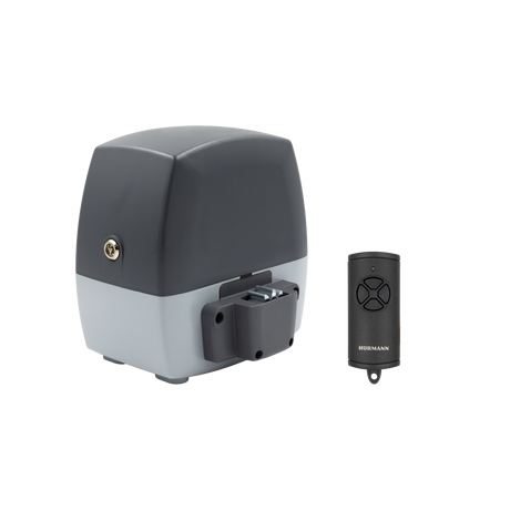 Hormann LineaMatic P, napęd do bramy przesuwnej, widok napędu z pilotem
