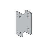 Hörmann płyta mocująca czop rygla obrotowego, ocynkowana stal, wymiary 135x80x4 mm