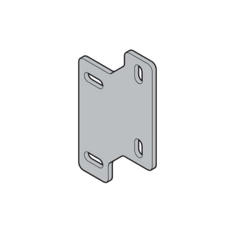 Hörmann płyta mocująca czop rygla obrotowego, ocynkowana stal, wymiary 135x80x4 mm