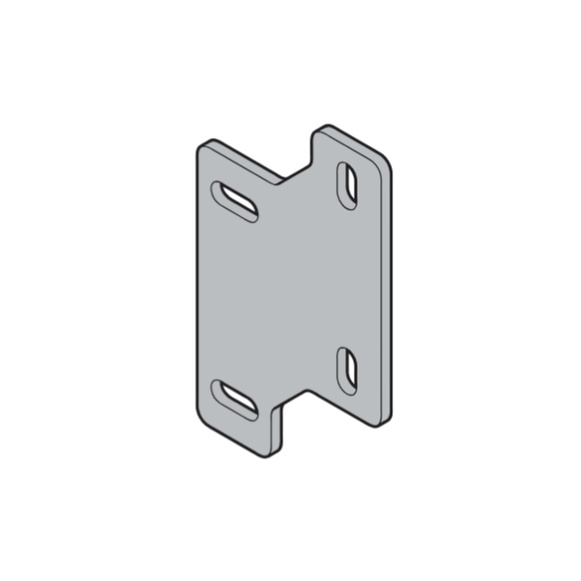 Hörmann płyta mocująca czop rygla obrotowego, ocynkowana stal, wymiary 135x80x4 mm
