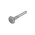 Hörmann rolka bieżna z trzpieniem 11,9 mm, render elementu z tworzywa PA