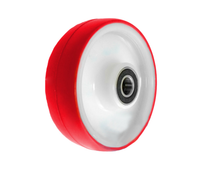 Koło do wózka poliamidowo poliuretanowe ciche fi 100 mm otwór 12 mm - 10BCN