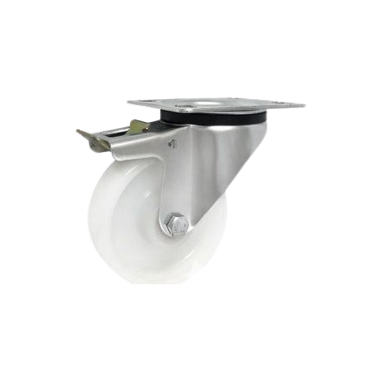 Koło poliamidowe fi 100mm w obudowie skrętnej z hamulcem - 15B9H