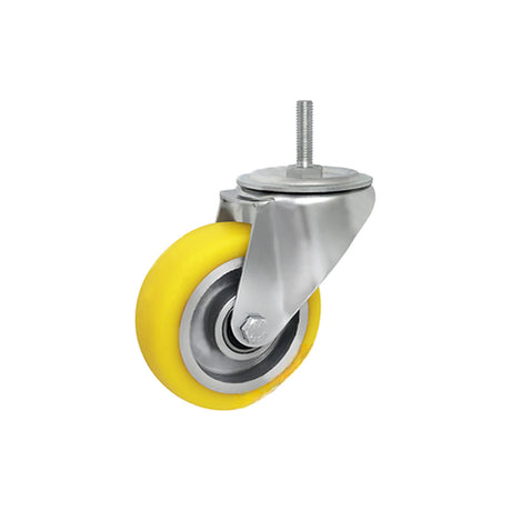 Koło aluminiowo-poliuretanowe 100 mm w obudowie z trzpieniem M10x35 A14P*M10