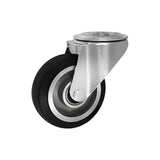 Koło aluminiowo-gumowe 100 mm w obudowie skrętnej z otworem A17G