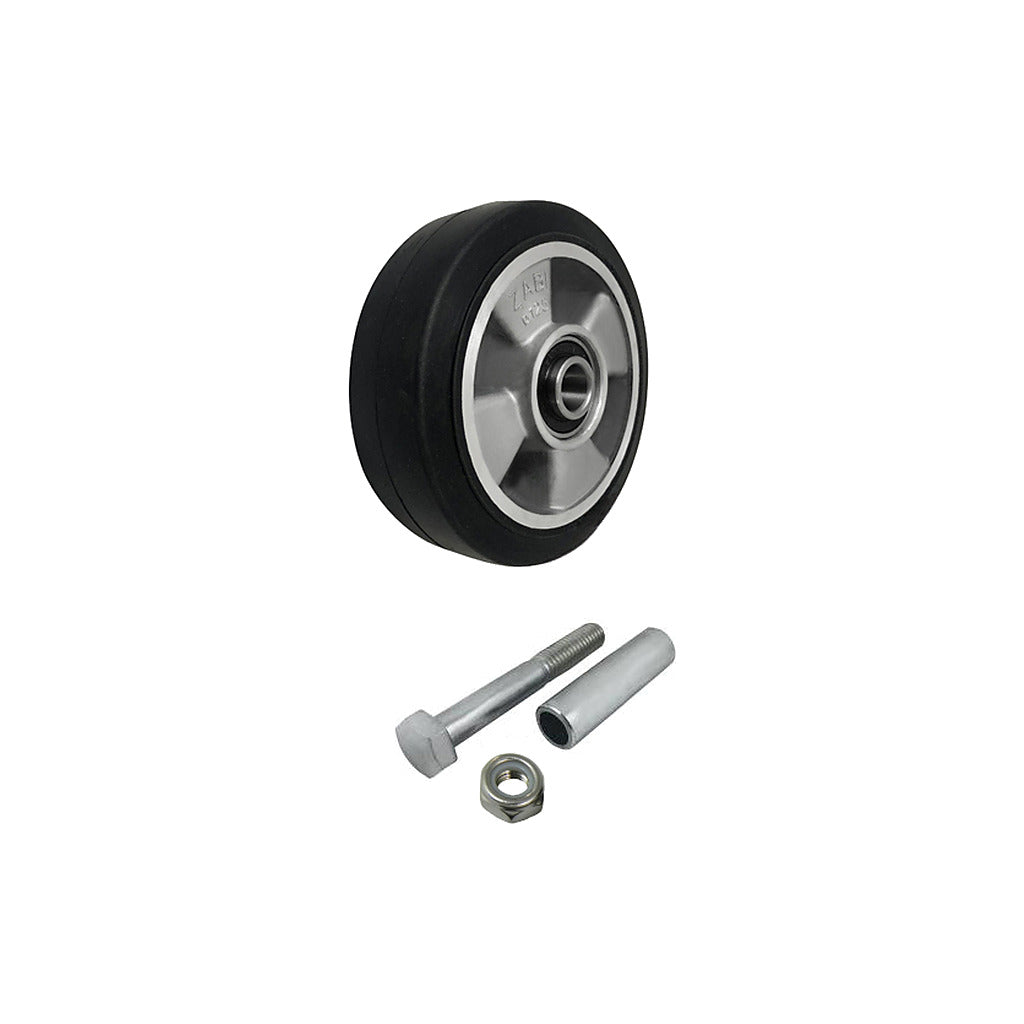 Koło aluminiowo-gumowe 125 mm z zestawem montażowym A21G