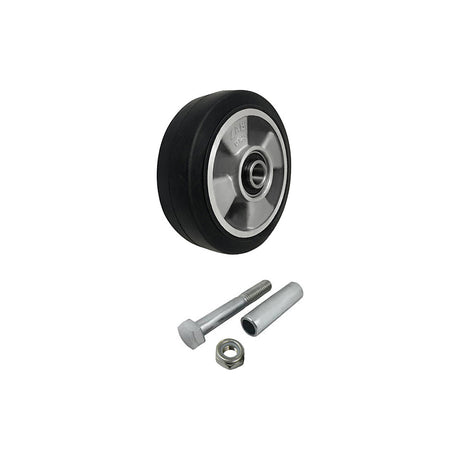 Koło aluminiowo-gumowe 125 mm z zestawem montażowym A21G