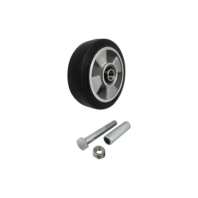 Koło aluminiowo-gumowe 125 mm z zestawem montażowym A21G