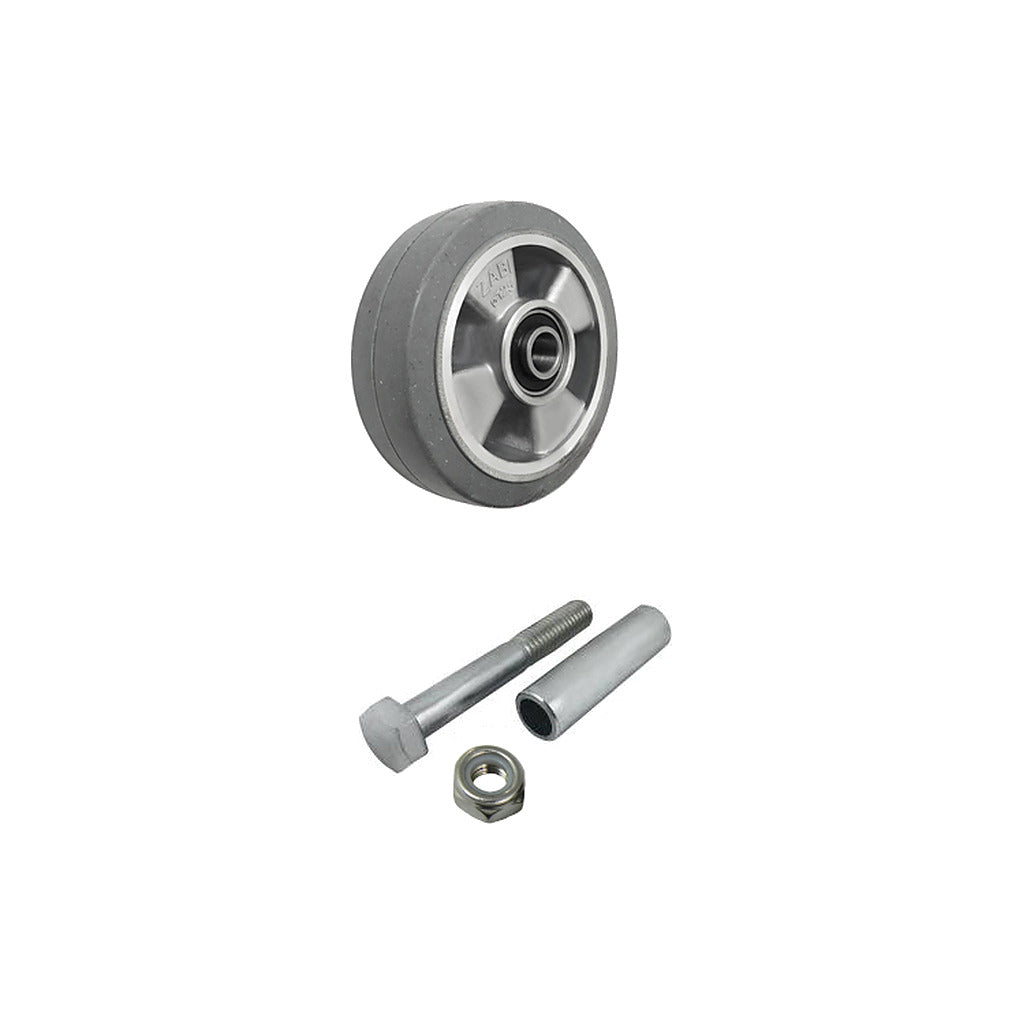 Koło aluminiowo-gumowe 125 mm z zestawem montażowym A21GS