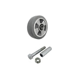 Koło aluminiowo-gumowe 125 mm z zestawem montażowym A21GS