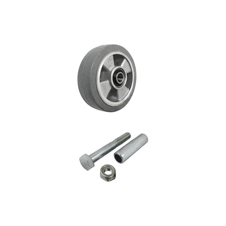 Koło aluminiowo-gumowe 125 mm z zestawem montażowym A21GS
