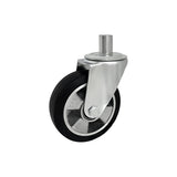 Koło aluminiowo-gumowe 125 mm w obudowie z trzpieniem ø24x35 A24MG*24