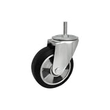 Koło aluminiowo-gumowe 125 mm w obudowie z trzpieniem M10x35 A24MG*M10