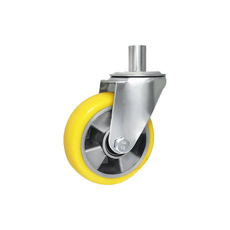 Koło aluminiowo-poliuretanowe 125 mm w obudowie z trzpieniem ø24x35 A24MPR*24