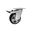 Koło aluminiowo-gumowe 125 mm w obudowie skrętnej z hamulcem A25GWH
