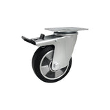 Koło aluminiowo-gumowe 125 mm w obudowie skrętnej z hamulcem A25GWH