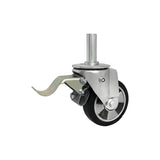 Koło aluminiowo-gumowe 125 mm w obudowie z trzpieniem ø25x65 i hamulcem A26GH*25