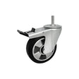 Koło aluminiowo-gumowe 125 mm w obudowie z trzpieniem M10x35 i hamulcem A26MGH*M10
