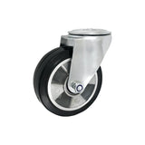 Koło aluminiowo-gumowe 125 mm w obudowie skrętnej z otworem A27MG