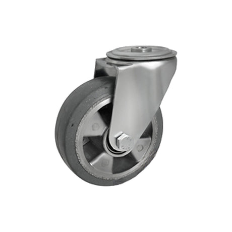Koło aluminiowo-gumowe 125 mm w obudowie skrętnej z otworem A27MGS/10