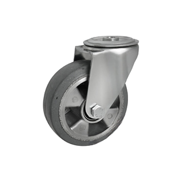 Koło aluminiowo-gumowe 125 mm w obudowie skrętnej z otworem A27MGS