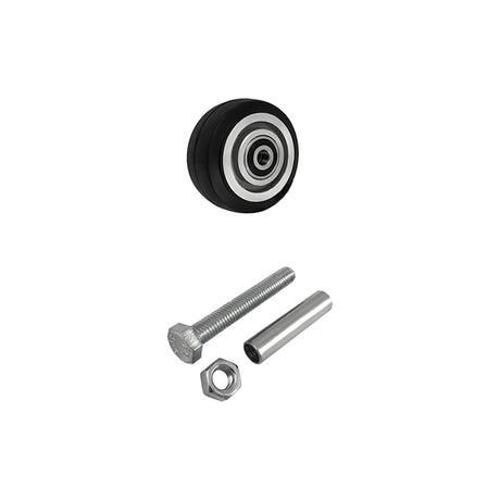 Koło aluminiowo-gumowe 80 mm z zestawem montażowym A2GL