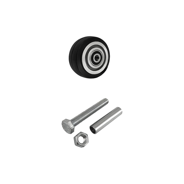 Koło aluminiowo-gumowe 80 mm z zestawem montażowym A2GL
