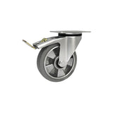 Koło aluminiowo-gumowe 160 mm w obudowie skrętnej z hamulcem A45GSWH