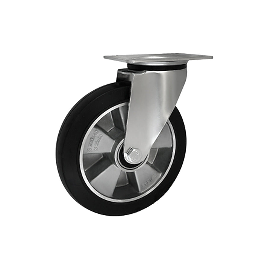 Koło aluminiowo-gumowe 200 mm w obudowie skrętnej A62G