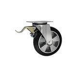 Koło aluminiowo-gumowe 200 mm w obudowie skrętnej z hamulcem A65GH