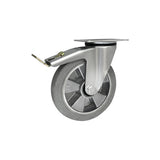 Koło aluminiowo-gumowe 200 mm w obudowie skrętnej z hamulcem A65GSWH