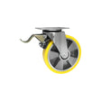 Koło aluminiowo-poliuretanowe 200 mm w obudowie skrętnej z hamulcem A65PH