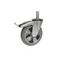 Koło aluminiowo-gumowe 200 mm w obudowie z trzpieniem ø27x65 i hamulcem A66GSH*27