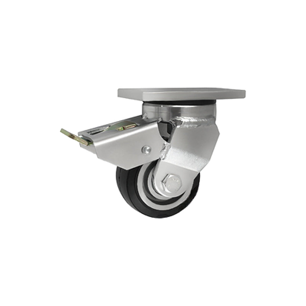 Koło aluminiowo-gumowe 80 mm w obudowie skrętnej spawanej z hamulcem A6GDH