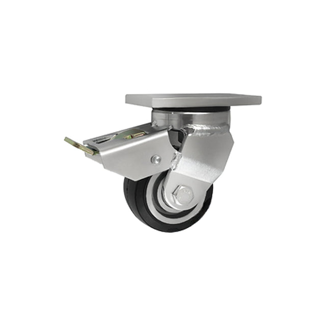 Koło aluminiowo-gumowe 80 mm w obudowie skrętnej spawanej z hamulcem A6GDH